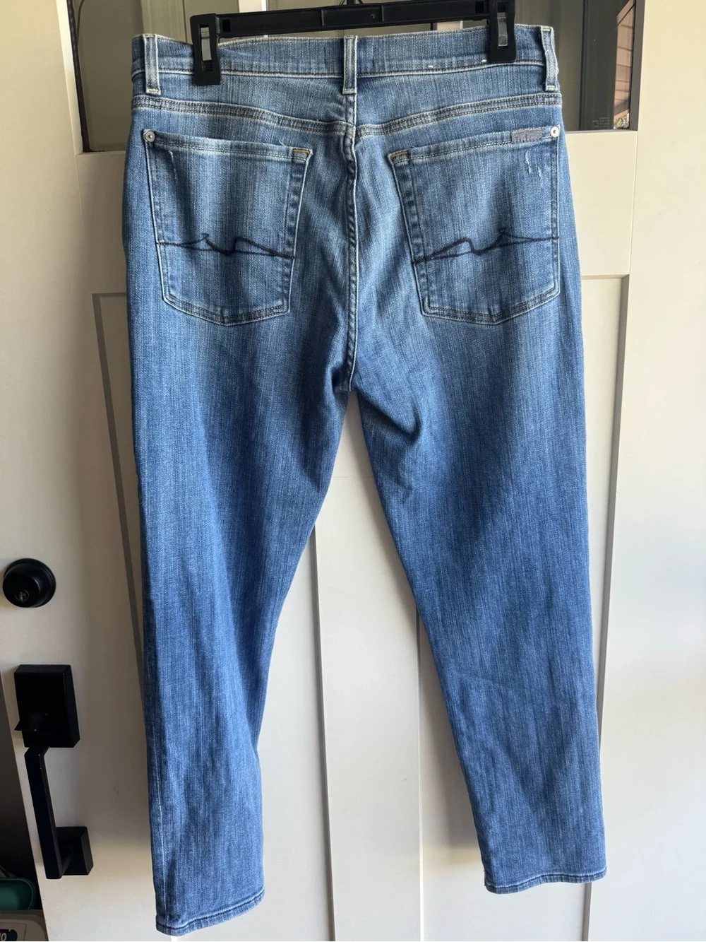 7 For All Mankind Light Blue Straight Leg Jeans